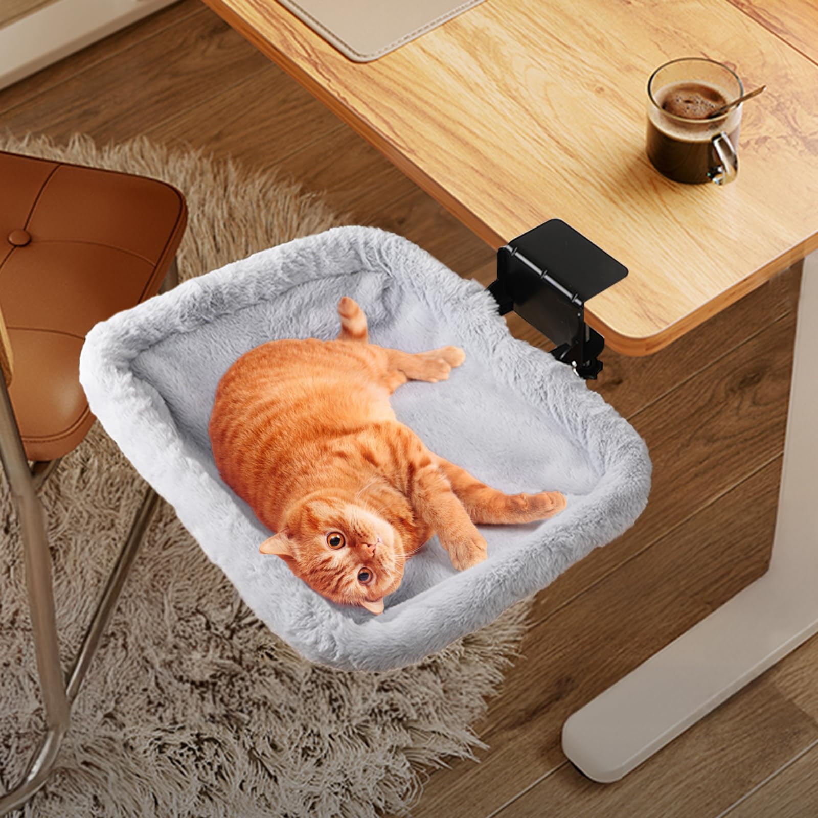Lilyang Lit de Bureau pour Chat : capacité jusqu’à 40 lb pour chats actifs.