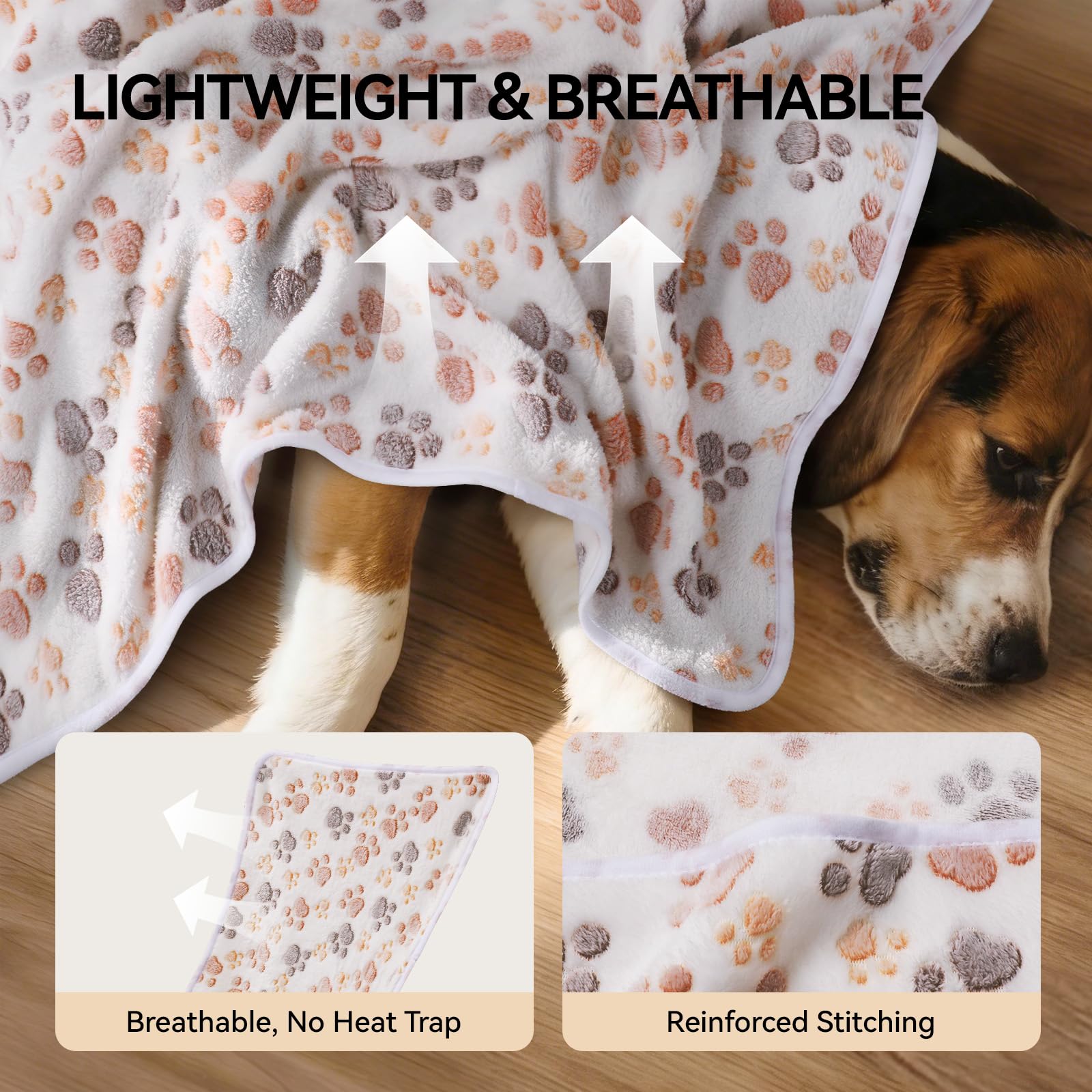 Couverture LINENLUX douce pour chien petit, câlin sûr.
