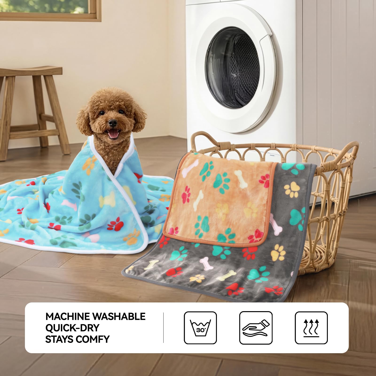 LINENLUX couverture grande 40x31, chaleur confortable pour animaux et trajets.