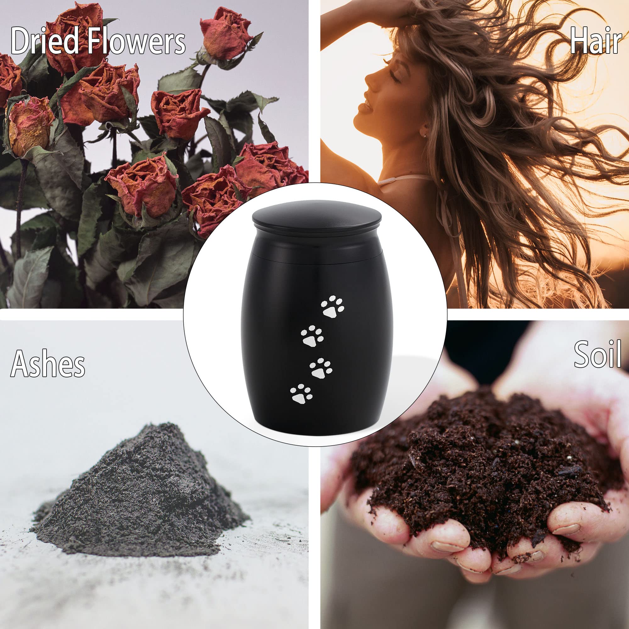 Urne Lines Arte mini noire, poids plume idéale pour le voyage.