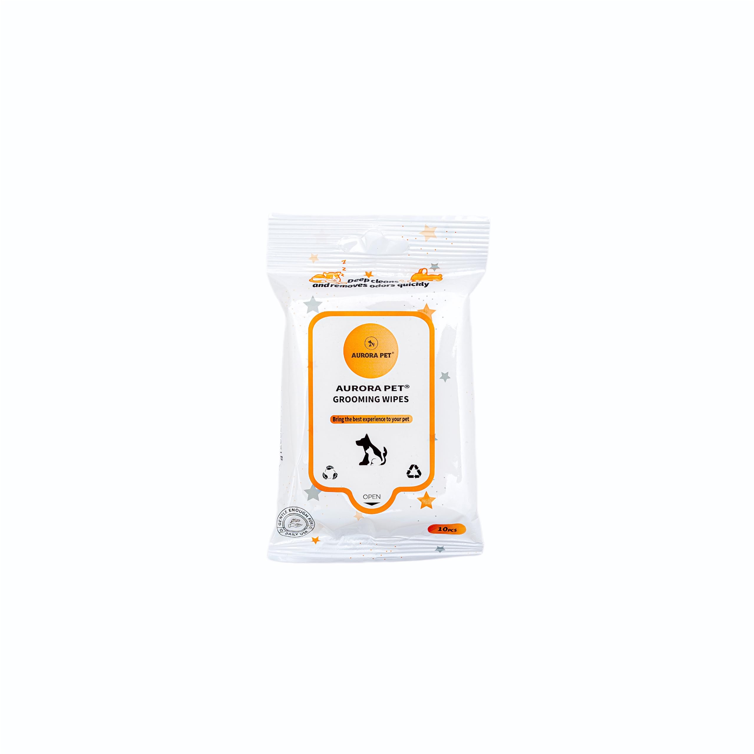 Lingettes de soin Aurora Pet, pack 10 pièces, nettoyage rapide et pratique.