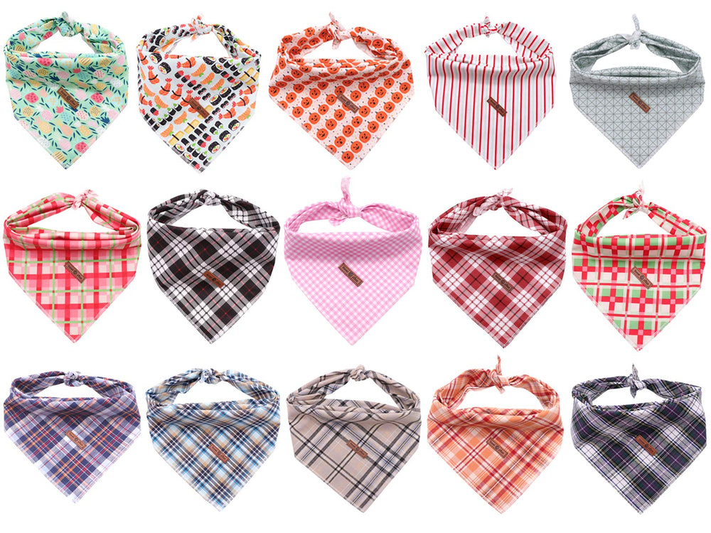 Emballage Bandana Lionet Paws rose carreaux, prêt à offrir à vos proches.