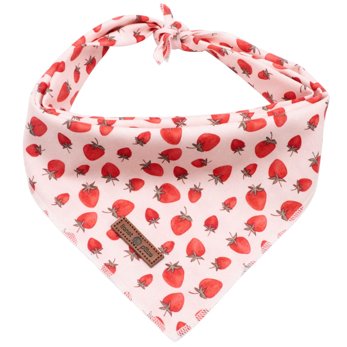 Bandana Lionet Paws pour chien, rose doux, confort quotidien.