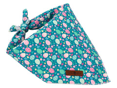 Bandana Lionet Paws pour chien, design œufs vert sur coton doux