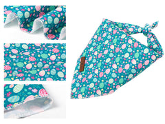 Bandana Lionet Paws coton doux, vert paques, usage quotidien et fêtes