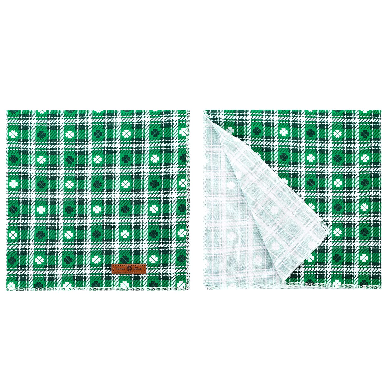 Bandana Saint-Patrick Lionet Paws sur chat, ajout de charme festif.