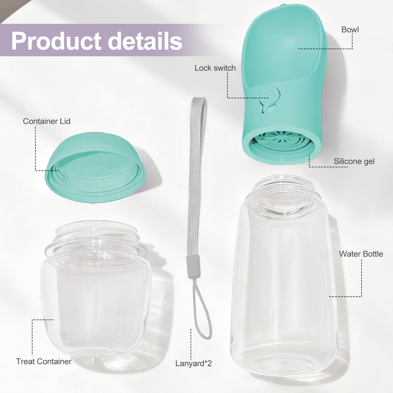 Gourde d eau Liphier pour chien et chat, pratique en promenade.