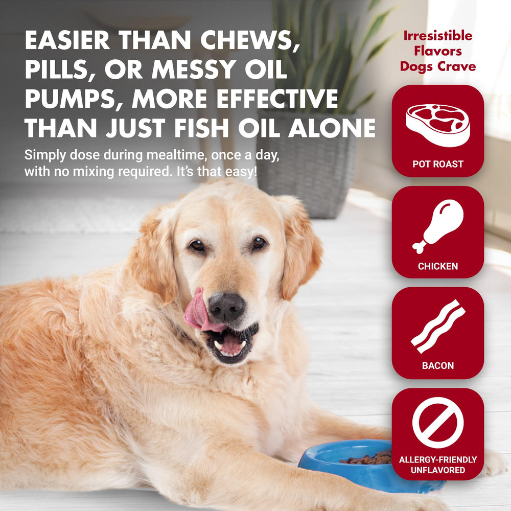 LIQUID-VET K9 Itch & Allergy Advanced Formula – doseur, facilité d'administration sur repas