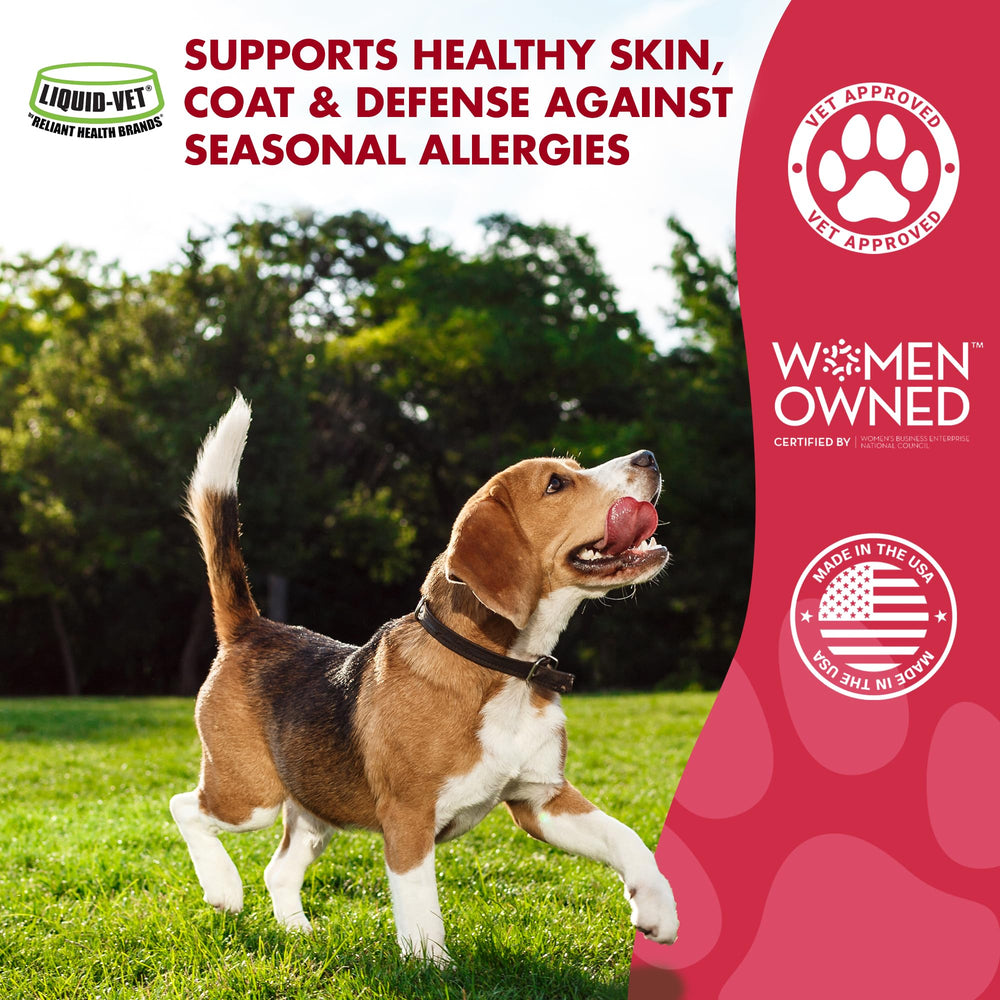 LIQUID-VET K9 Itch & Allergy, pompe sans désordre pour dosage facile.