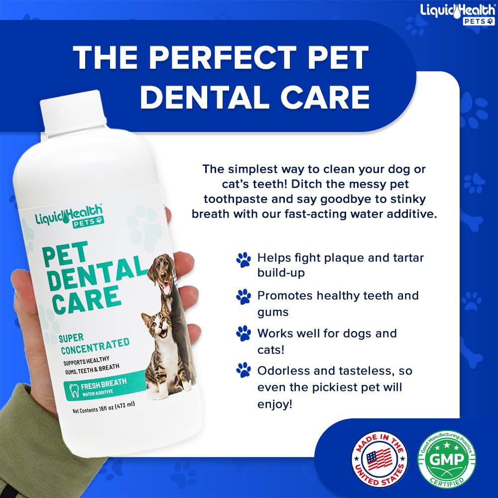 LIQUIDHEALTH haleine fraîche et inodore pour animaux.