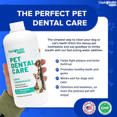 LIQUIDHEALTH haleine fraîche et inodore pour animaux.