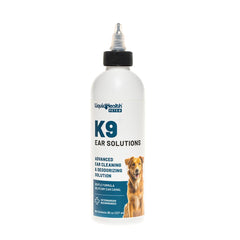 LIQUIDHEALTH K9 – Bouteille nettoie et déodorise les oreilles.