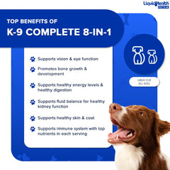 LIQUIDHEALTH K9 Complete: poil-brillant et peau nourrie pour chiens actifs