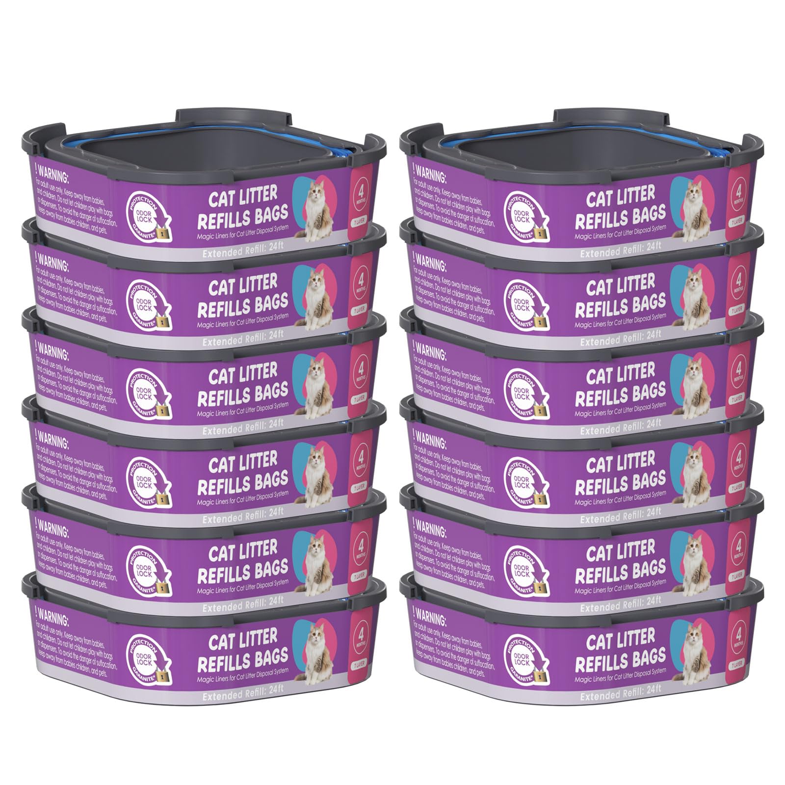 Cartouche Lisyee pour litière chat Cat Genie Standard, remplacement facile et propreté