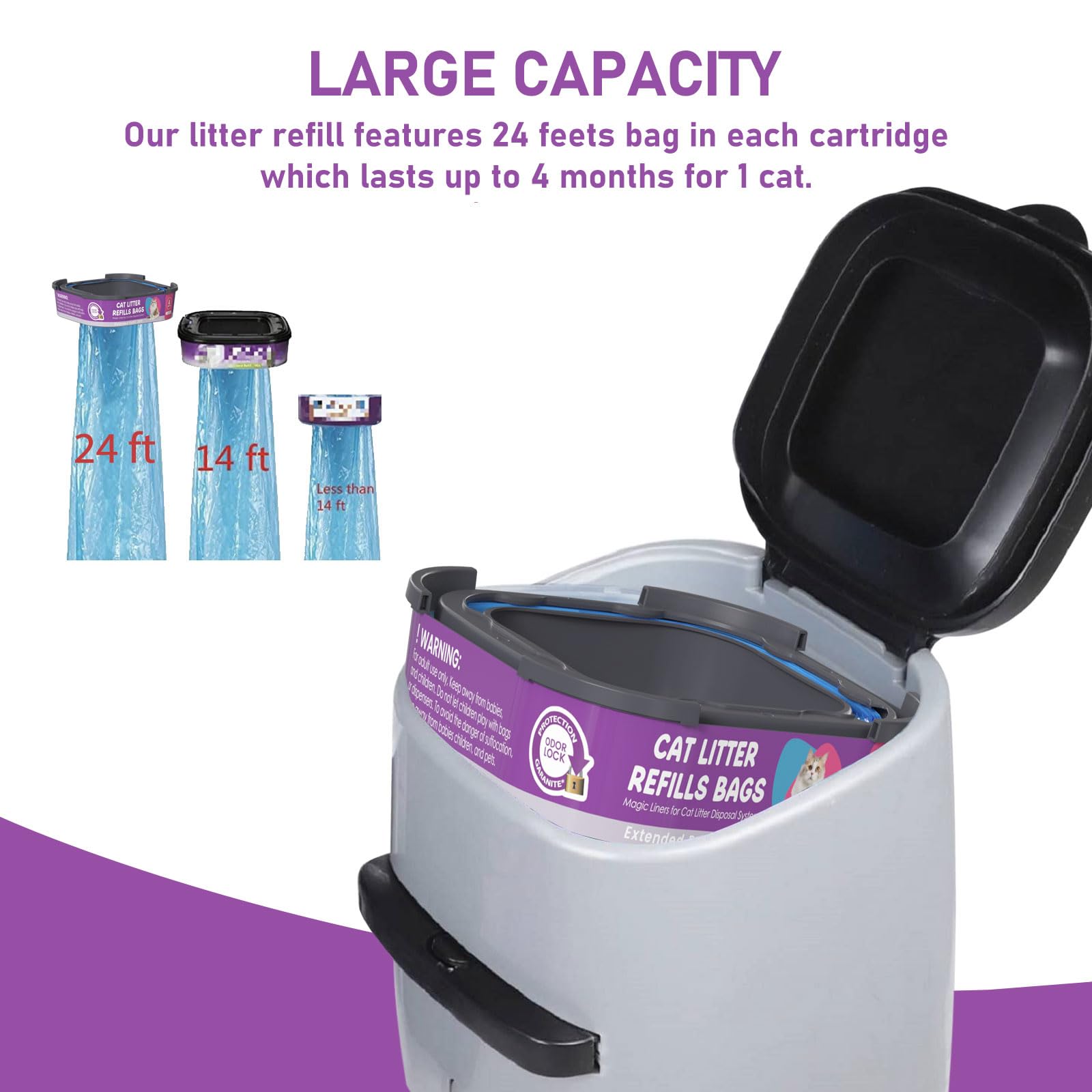 Cartouche Lisyee pour Cat Genie XL Plus, remplacement simple et propre
