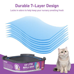 Lisyee cartouches-sacs-litiere cat-genie-plus : grande capacité pratique et entretien facilité.