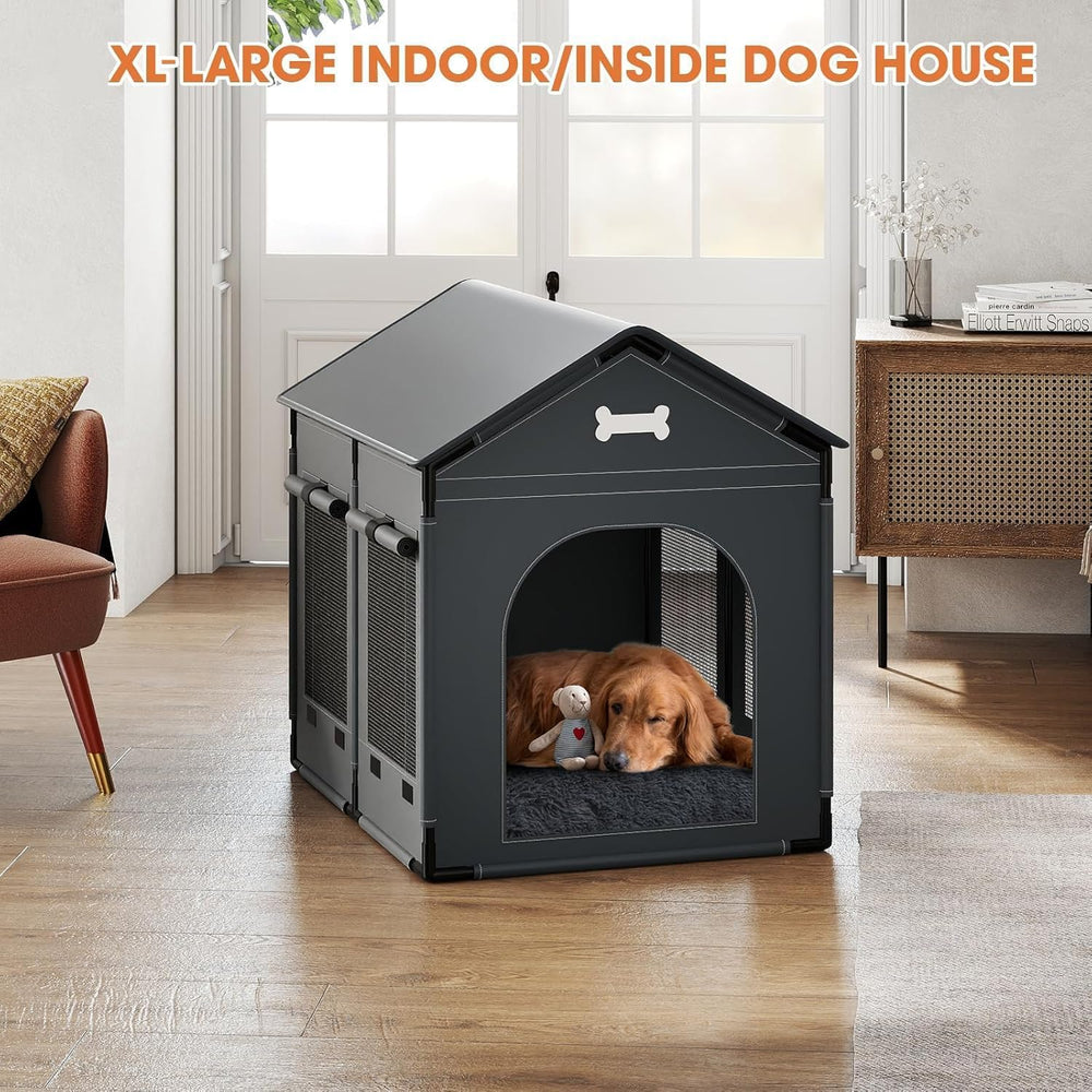 LitaiL maison intérieur chien, dimensions extérieures généreuses pour grands chiens.
