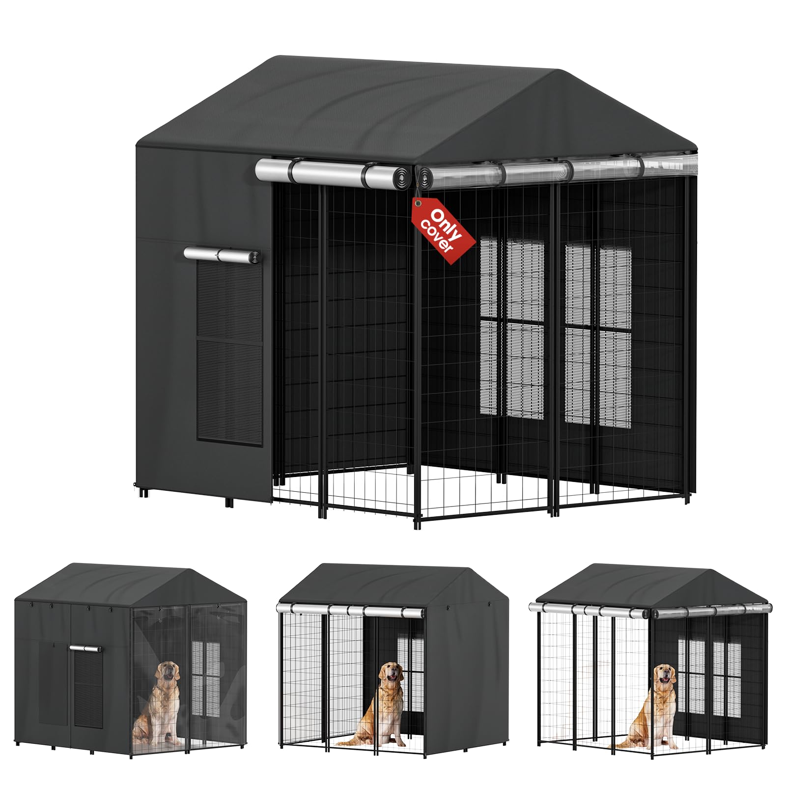 LitaiL couverture exterieure pour chenil - avant : protection contre pluie et poussiere