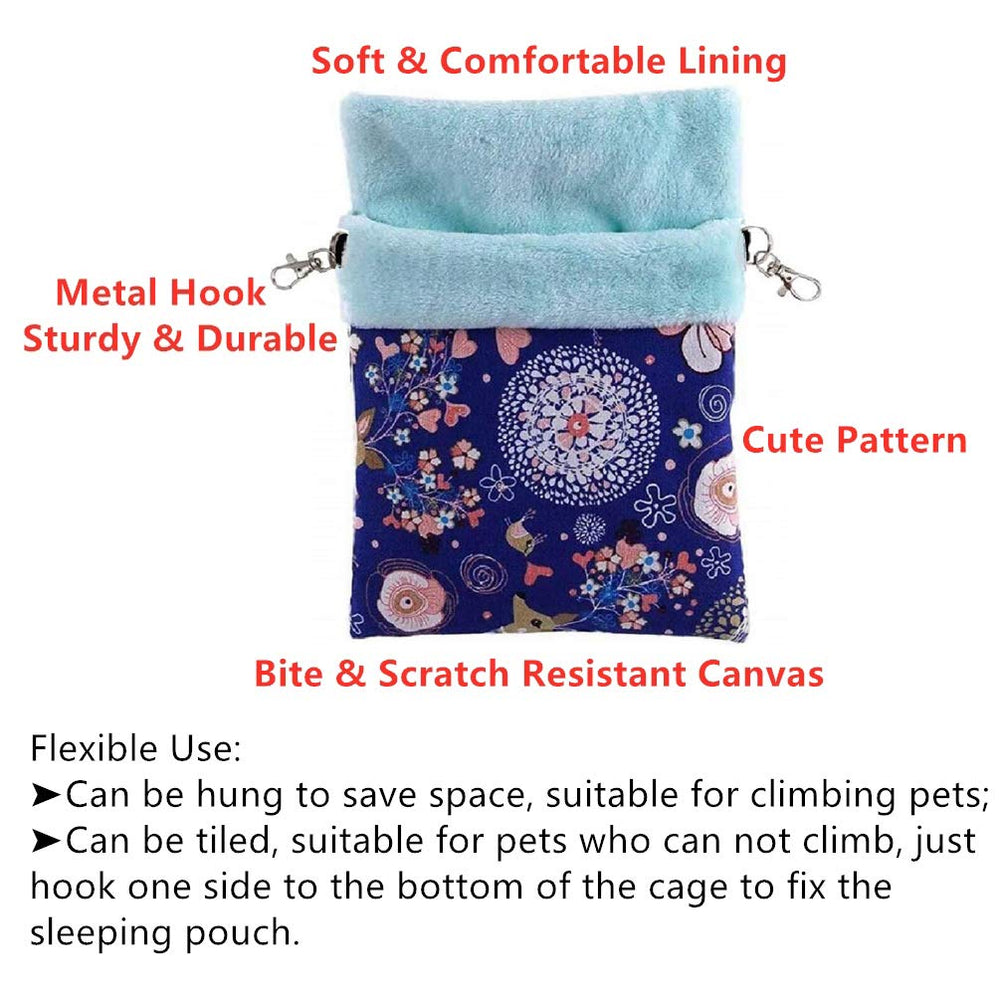 Litewood hamac-nid pour petits animaux, motif cerf bleu, installation simple.