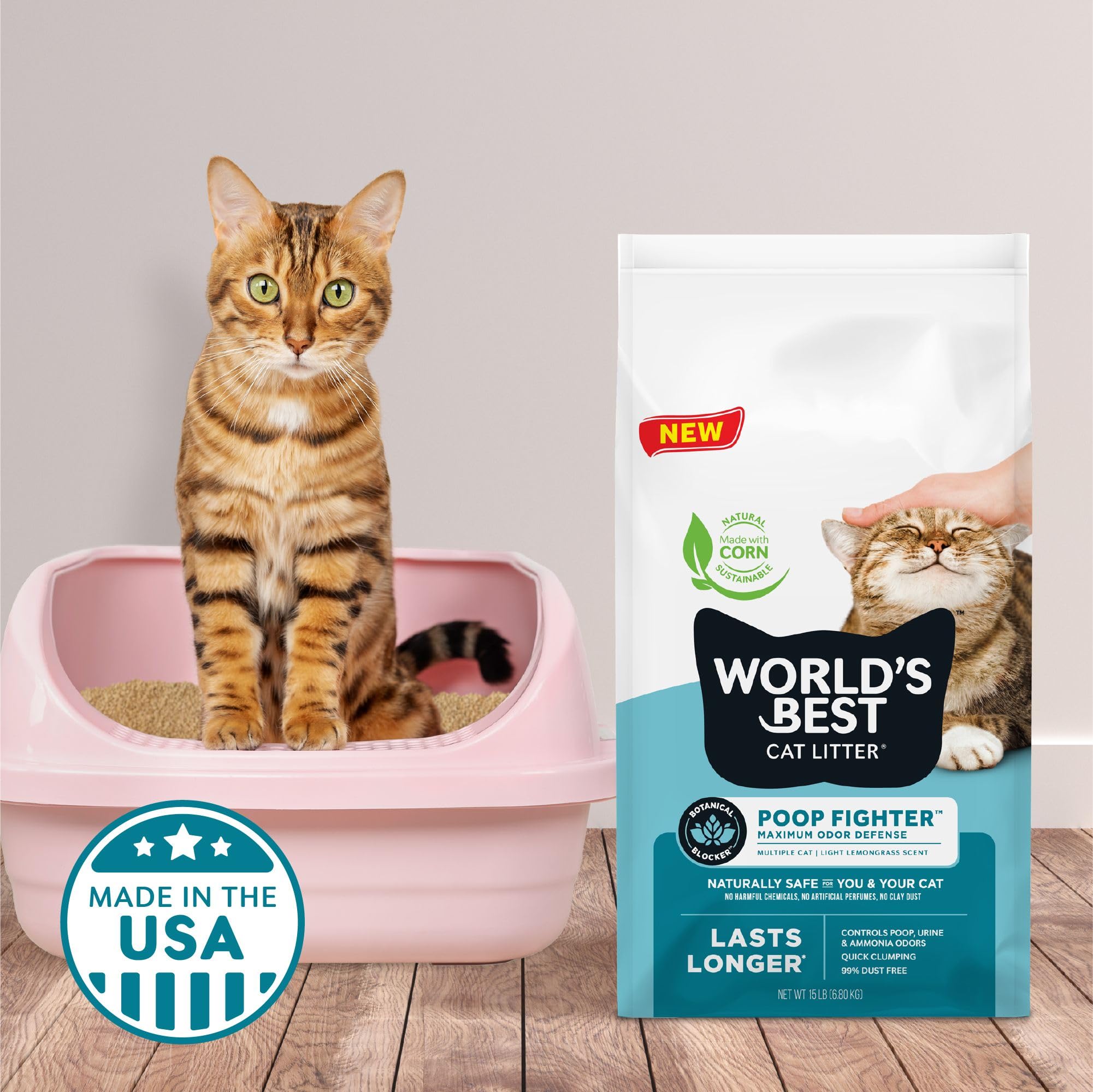 Meilleure litière pour chats : compatible avec les toilettes et fosses septiques.