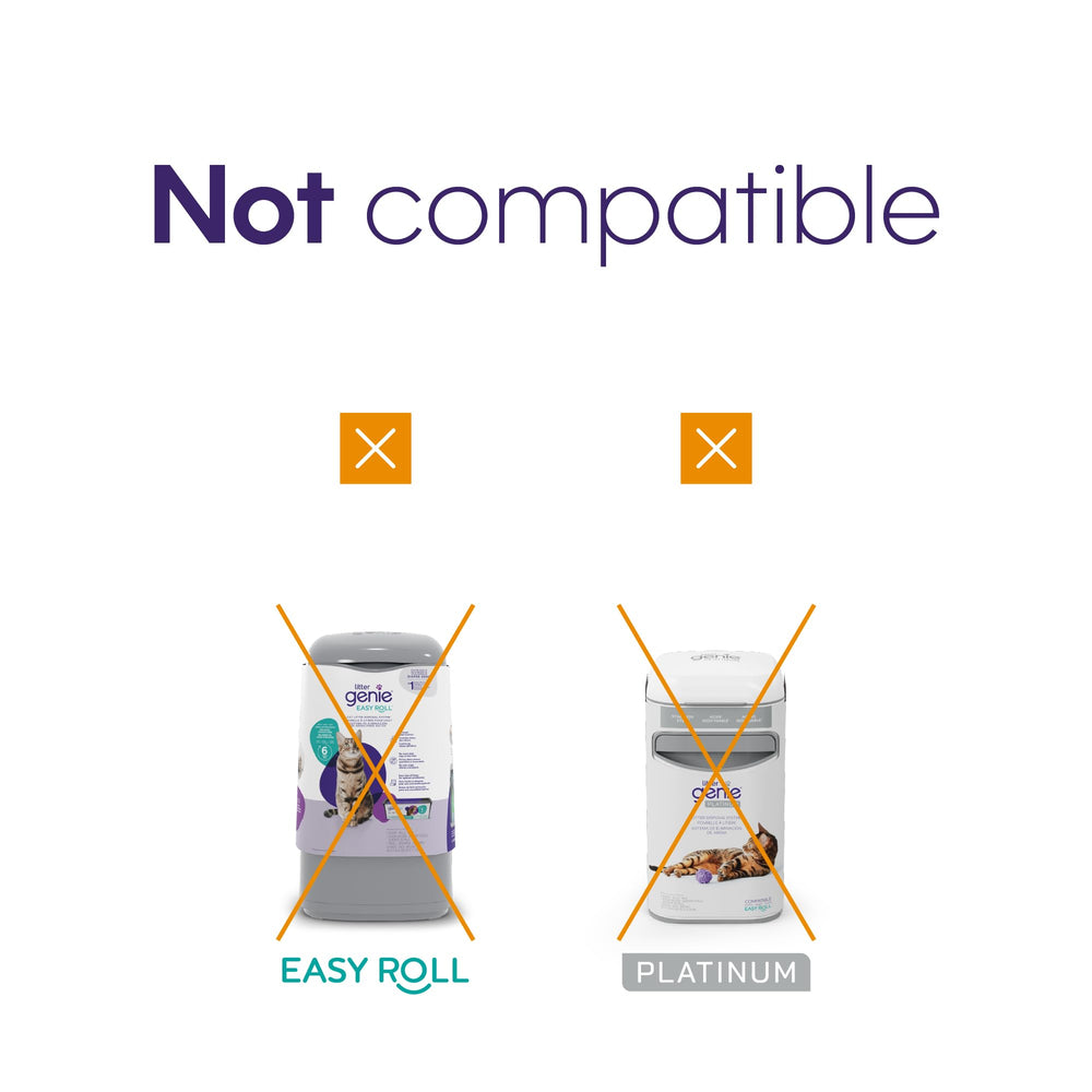 Compatible avec les poubelles Litter Genie Standard et Plus.
