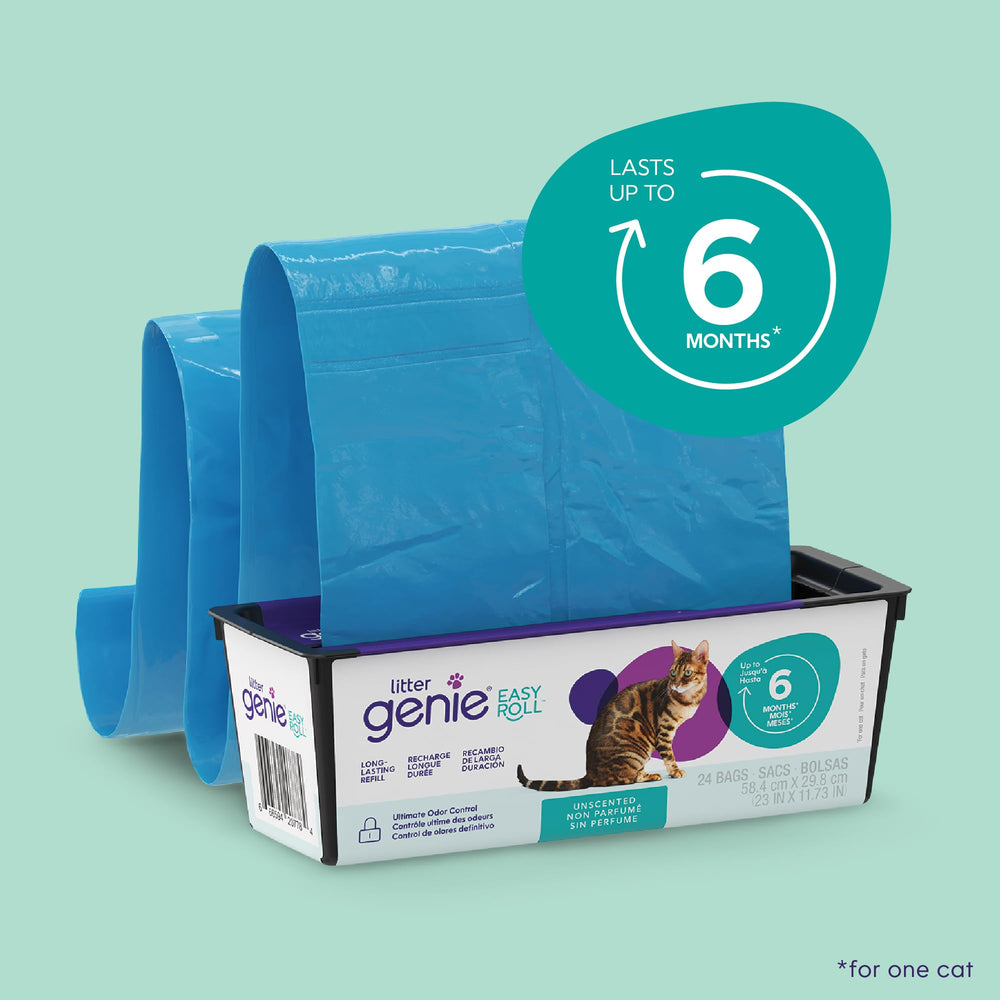 Recharge Easy Roll couvrant jusqu’à six mois pour un seul chat dans votre domicile.