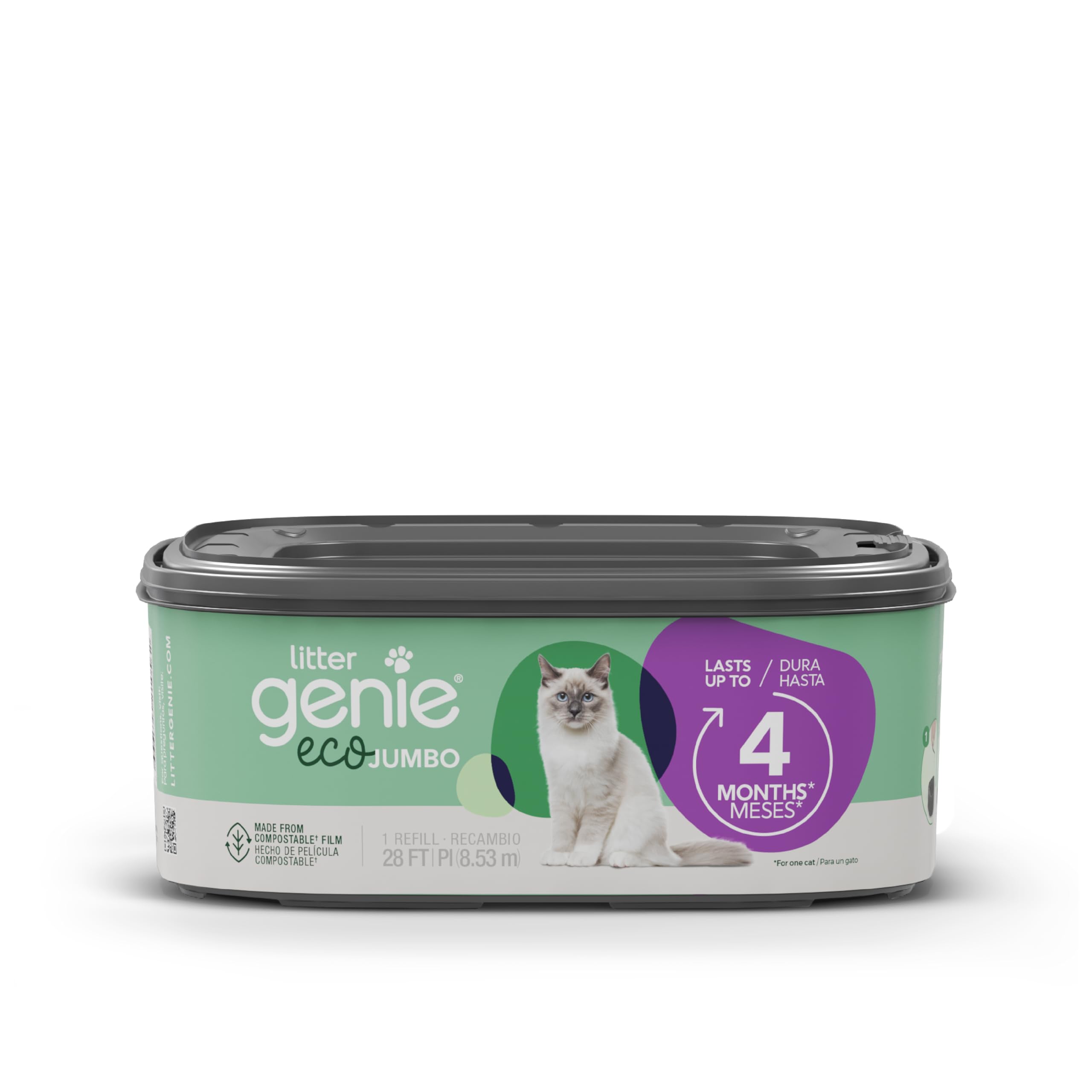 Litter Genie Eco Jumbo Refill: sacs compostables pour réduire les déchets et faciliter le quotidien.