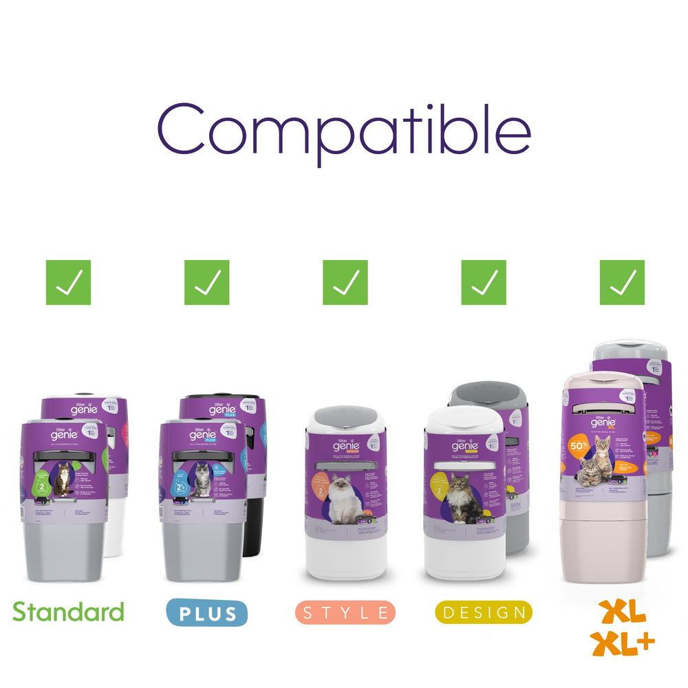 Pack économique Litter Genie, trois recharges pour un coût efficace.