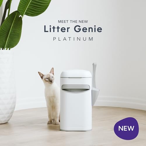 Litter Genie Platinum levier glissant pour maîtrise des odeurs au quotidien.