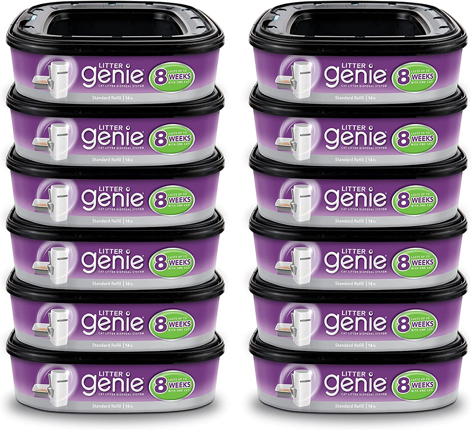 Recharge Litter Genie avec barrière d’odeurs violet pour une protection durable