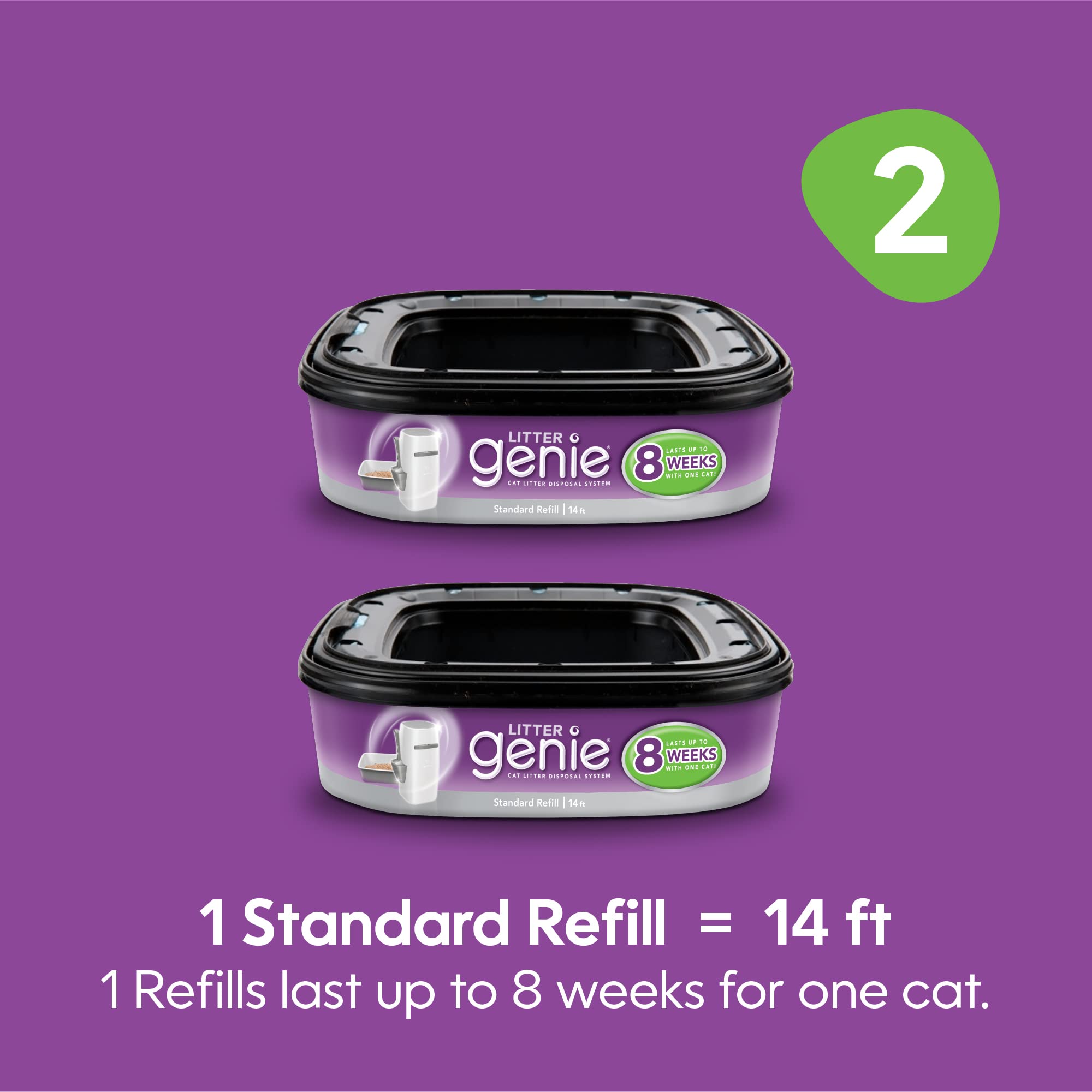 Remplissage Litter Genie: opération rapide pour remplacer le sac sans fuite.