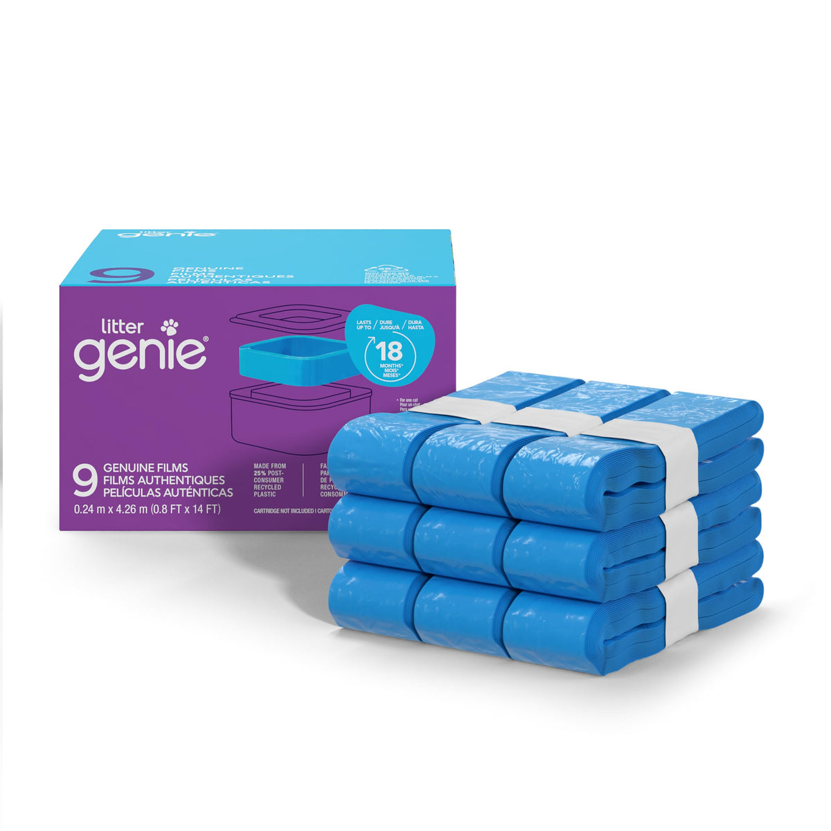 Litter Genie – sacs remplissage originaux, démonstration d’un contrôle d’odeurs durable.