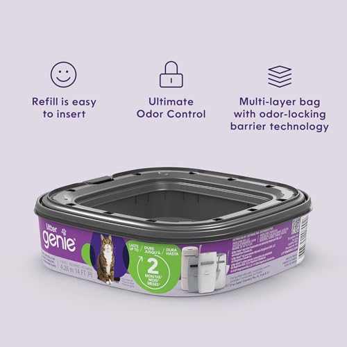 Utilisation facile avec Litter Genie pour nettoyer la litière rapidement.