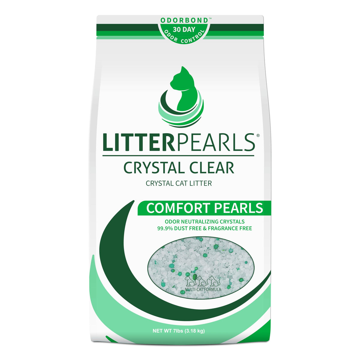 Litter Pearls Crystal Clear – sachet 7 lb, contrôle d’odeurs durable.