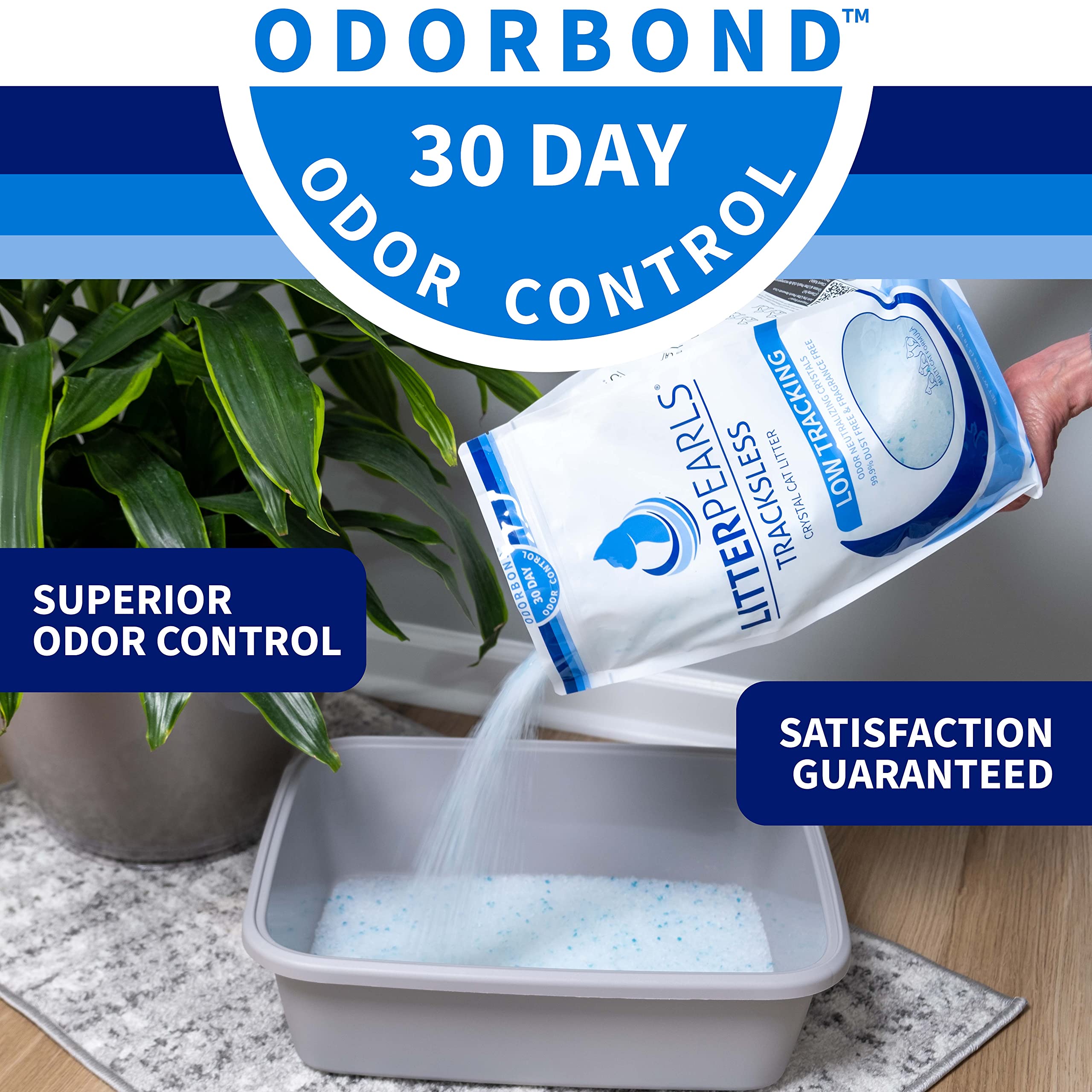 Litter Pearls: ODORBOND neutralisant les odeurs au contact, idéal multi-chats.