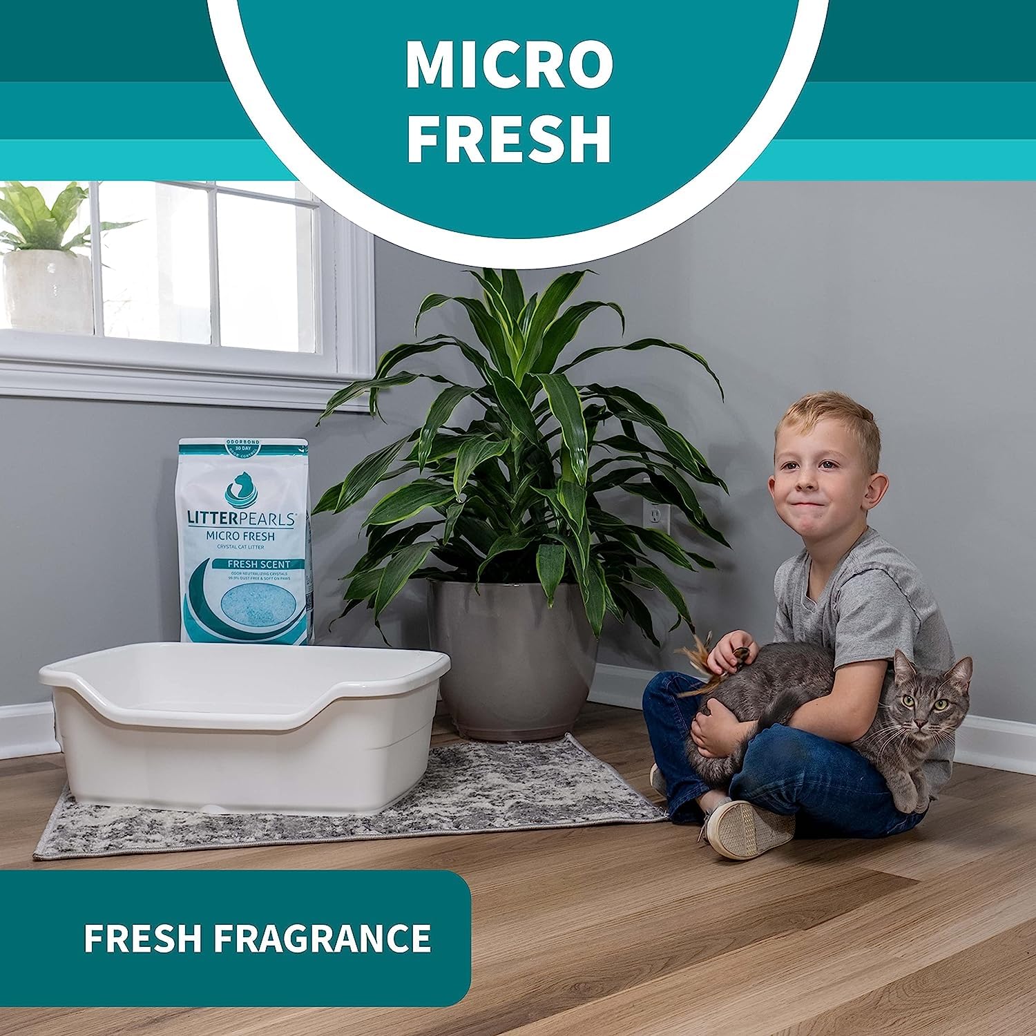 Litter Pearls sans poussière 99,9% : air plus propre autour de la litière
