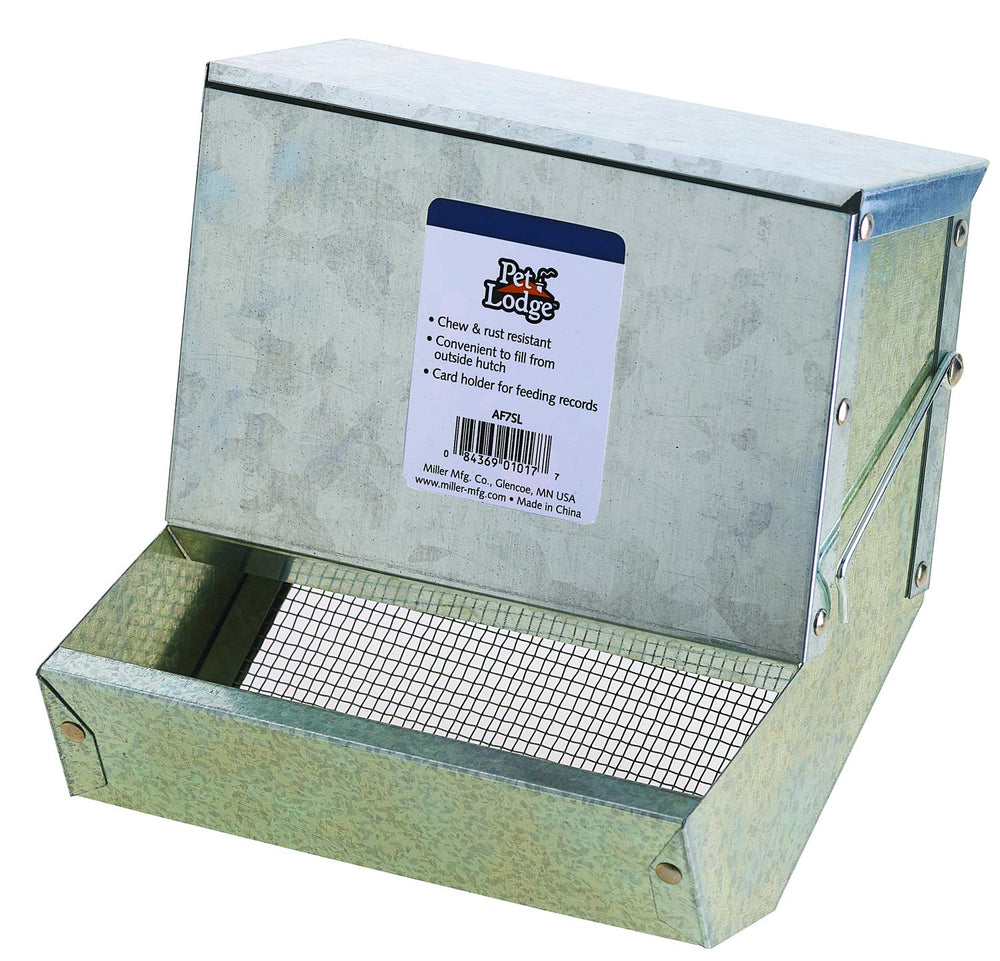 Pet Lodge® – Alimentateur extérieur pour petits animaux, couvercle et tamis pour nourriture propre