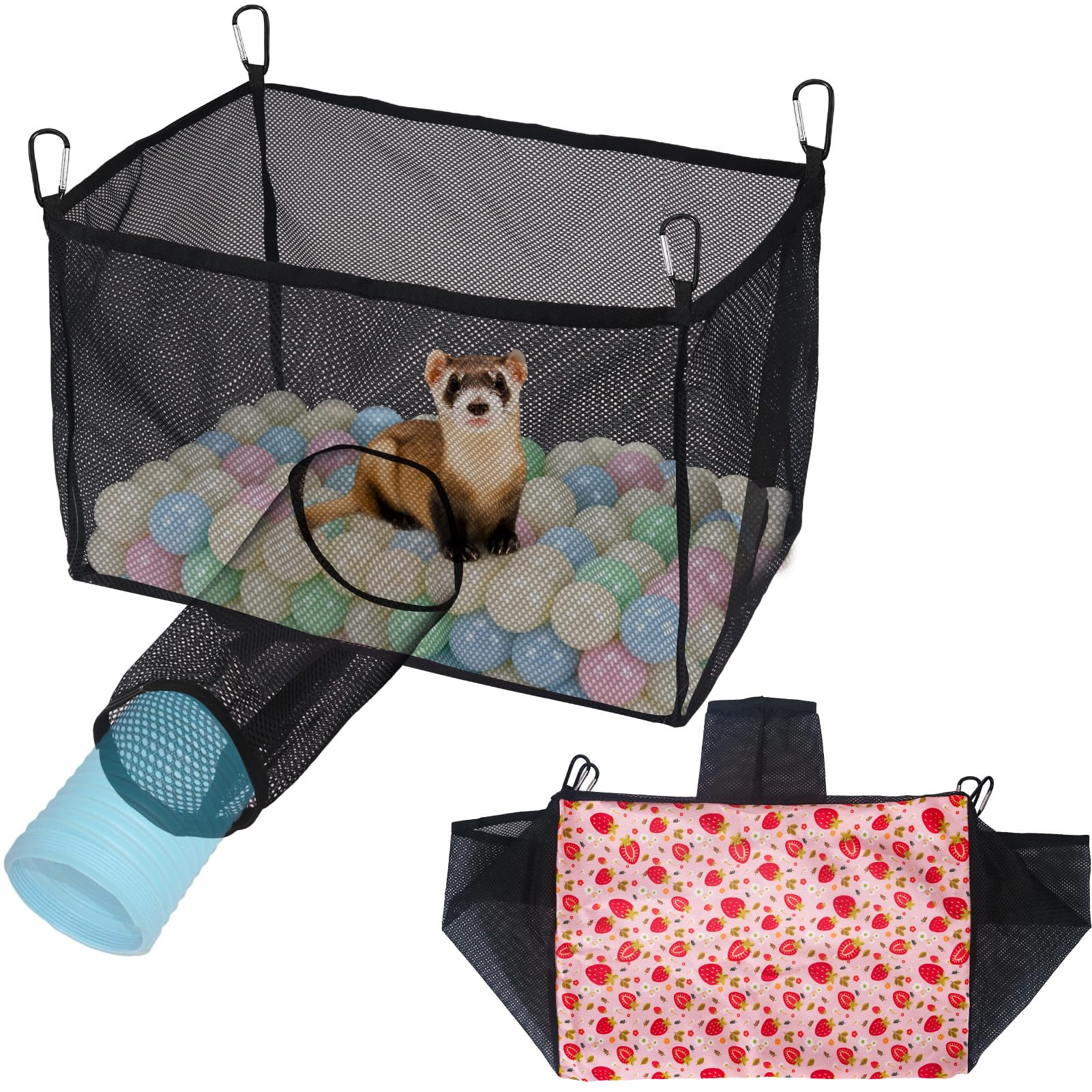 Hamac bac à boules LITURTOO pour furet, durable et robuste pour les jeux.