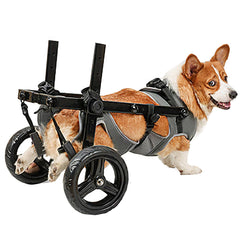 LIU&LIU fauteuil roulant à deux roues: cadre gris léger pour mobilité canine.