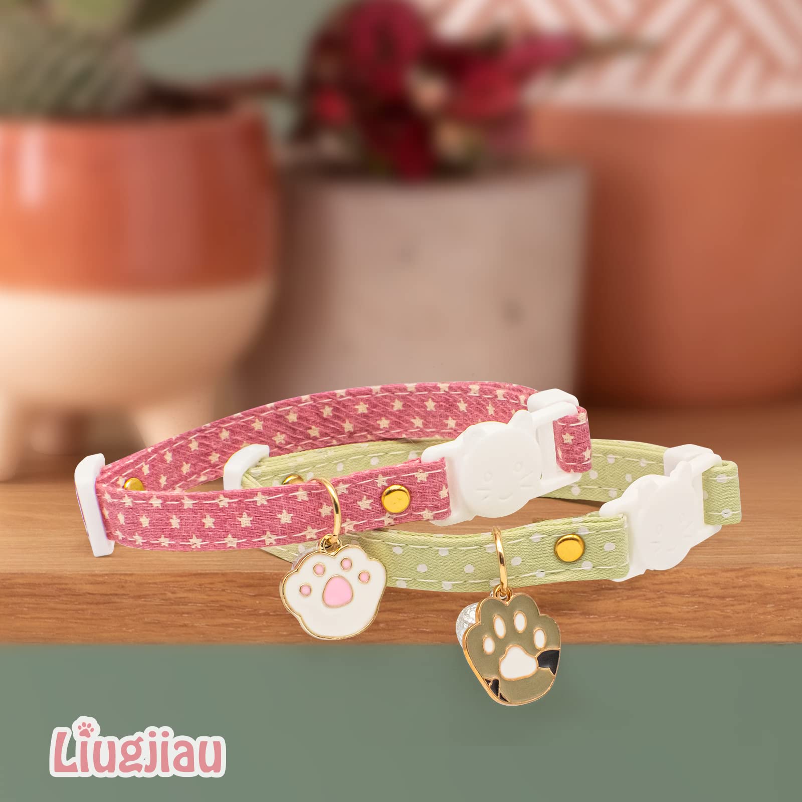 Collier Liugjiau chat taille ajustable 7-11 pouces, confort optimal.