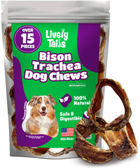 Lively Tails Trachea pour chien, emballage 12oz, récompense naturelle pour chien actif.