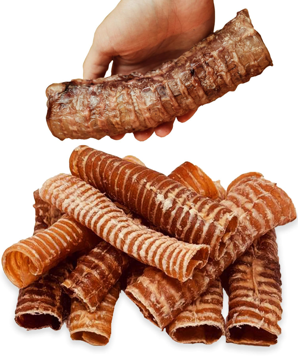 Trachée de bœuf Lively Tails, emballage 10 pièces, récompense pratique pour chien.