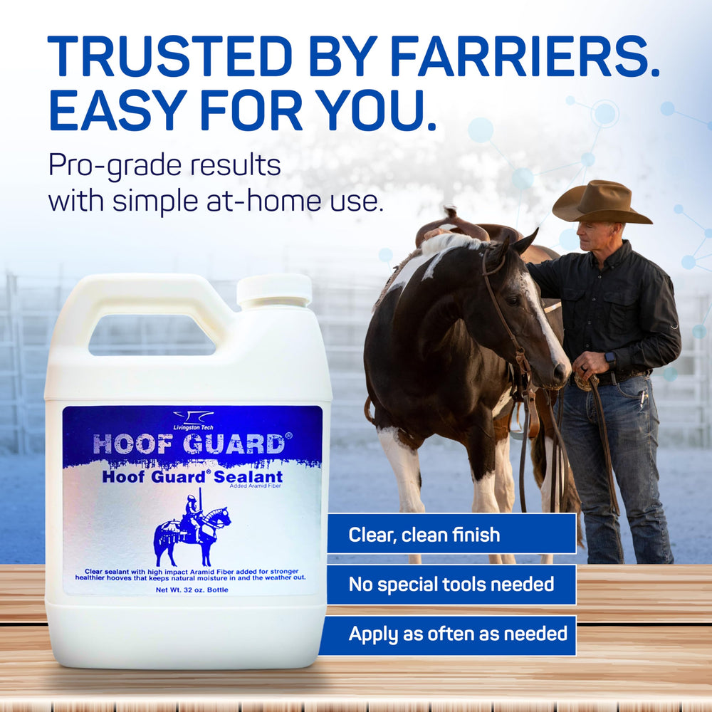 LivingstonTech Hoof Guard – avant/après sur le sabot.