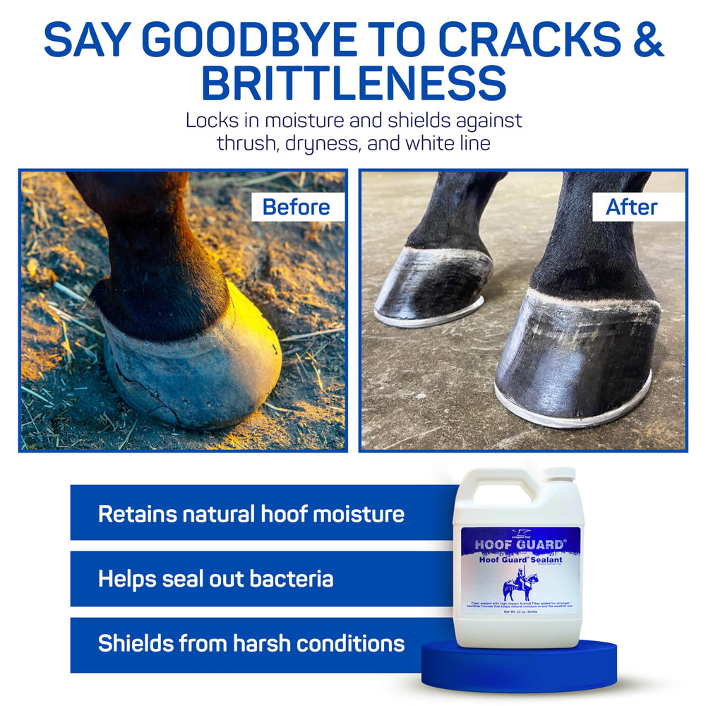 LivingstonTech Hoof Guard – retient l’humidité naturelle du sabot.