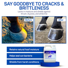LivingstonTech Hoof Guard – retient l’humidité naturelle du sabot.