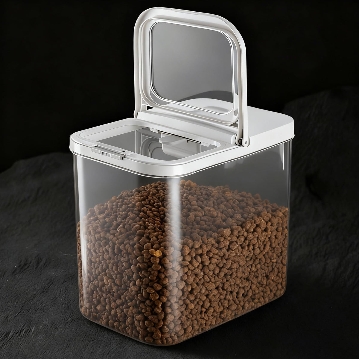 LivLab Mker boîte de stockage nourriture chien avec couvercle pratique et étanche.