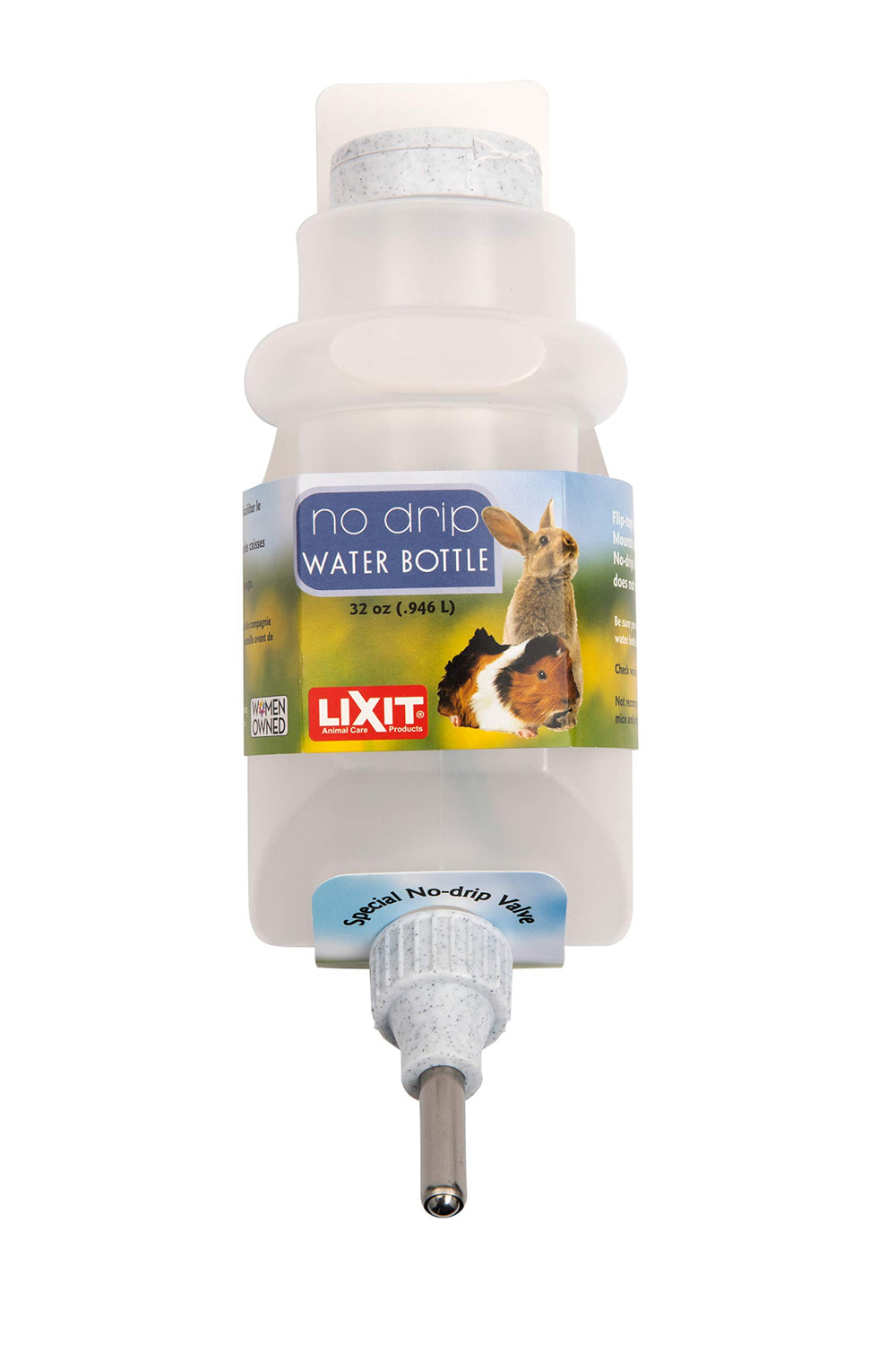 Bouteille Lixit à remplissage par le haut prête à l’emploi pour un remplissage rapide.