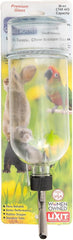 Bouteille d'eau Lixit résistante aux morsures, montage sur le côté plat pour petits animaux.