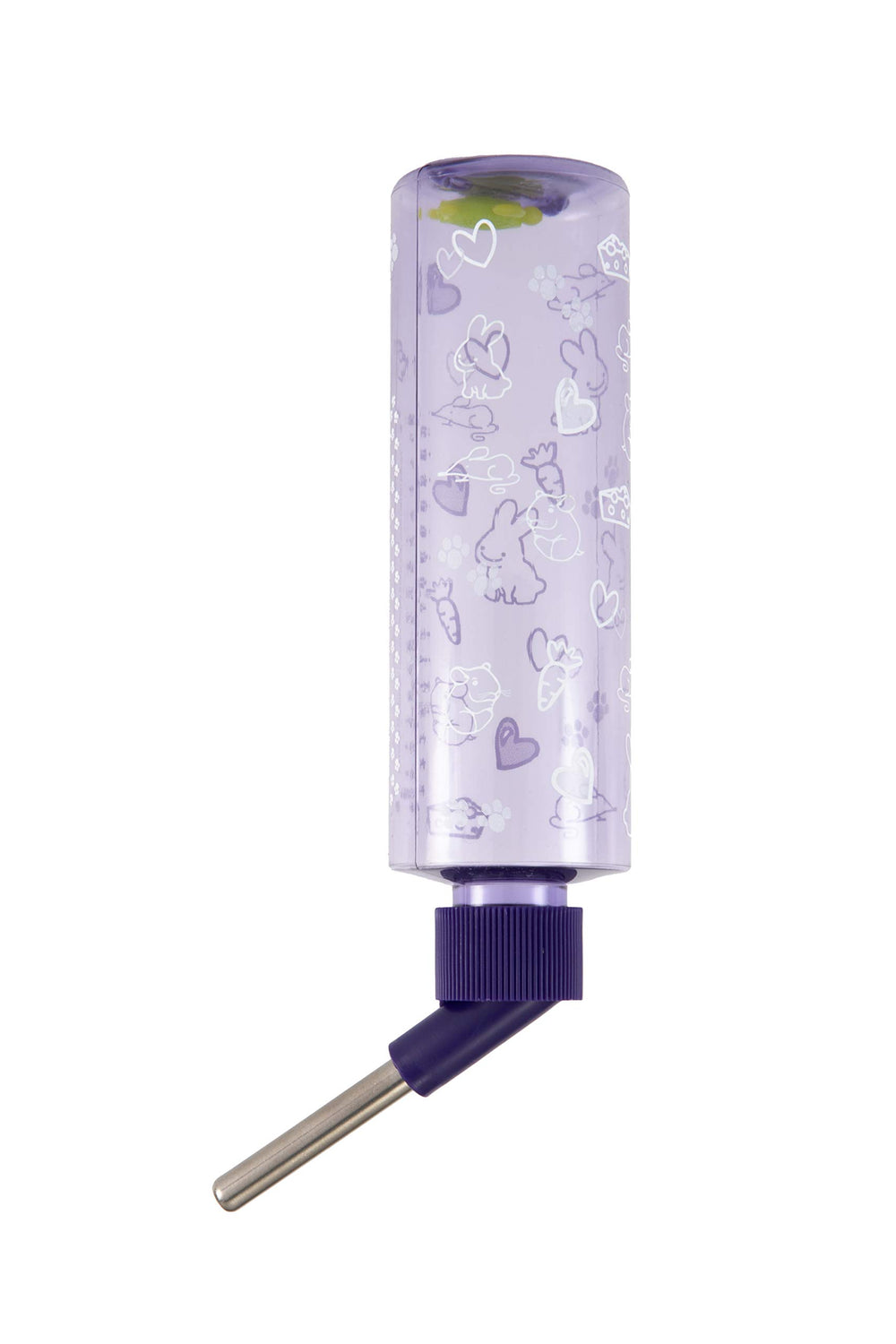 Lixit bouteille eau violet translucide, surveillance facile du niveau pour cages.