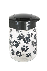 Lixit pot alimentaire avec sceau étanche gris, maintien la fraîcheur des croquettes et friandises pour animaux à domicile.